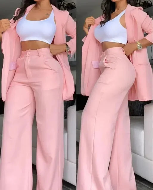 Casual Blazer en Broek Set