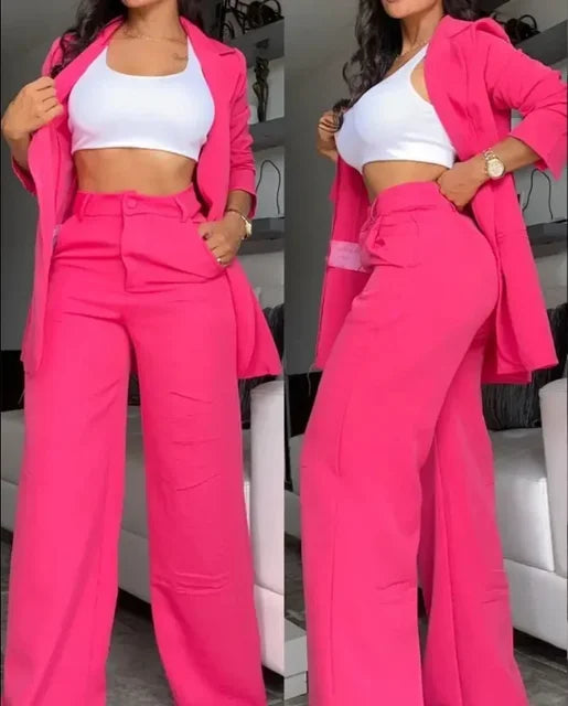 Casual Blazer en Broek Set