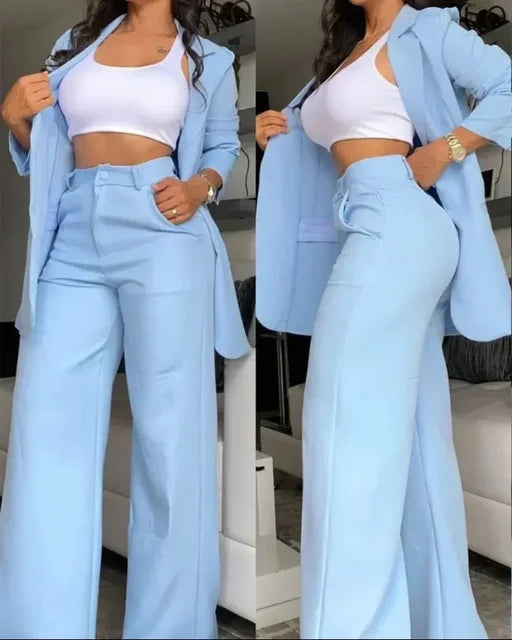 Casual Blazer en Broek Set