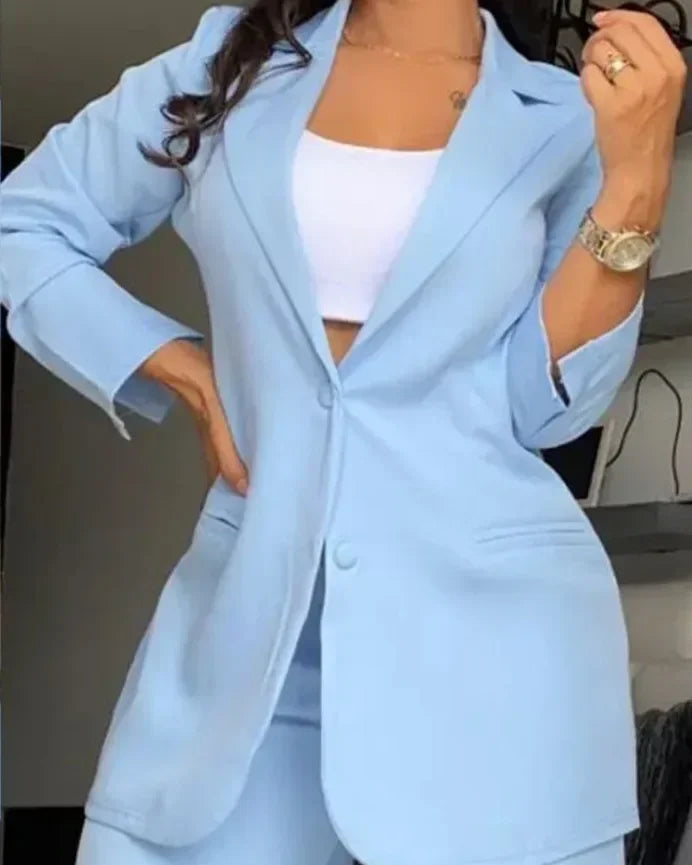 Casual Blazer en Broek Set