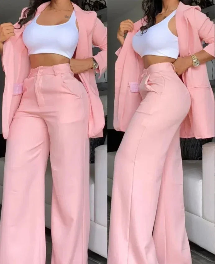 Casual Blazer en Broek Set